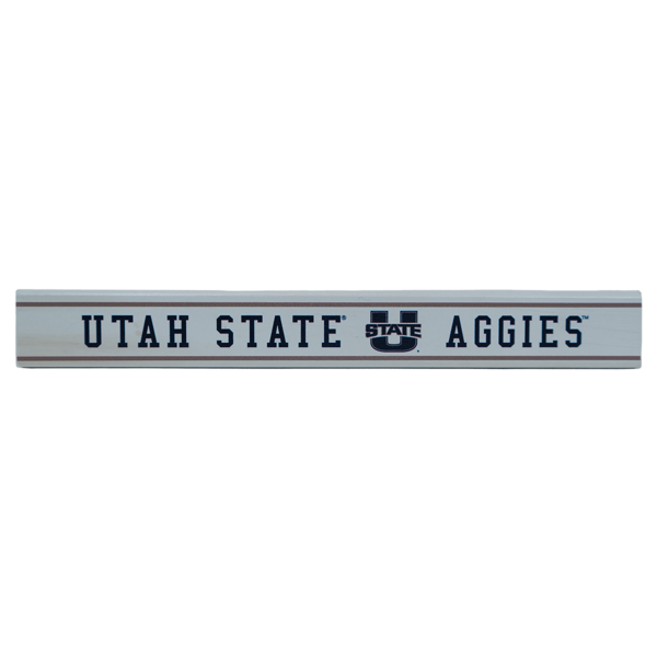 Utah State, U-State, Aggies, Wooden, Block, Sign, White
